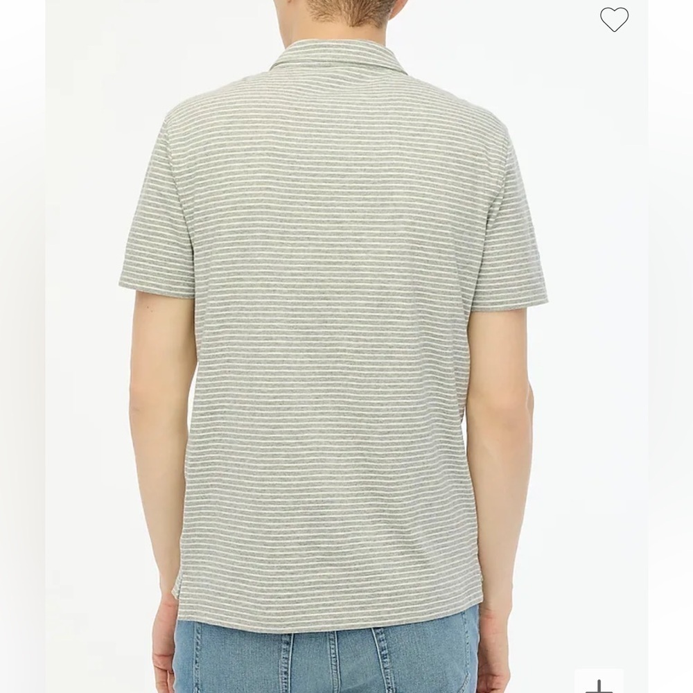 J crew Striped slub jersey pocket polo shirt - Picture 2 of 5